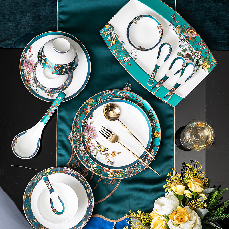 Chinese bone china bowls and plates 8