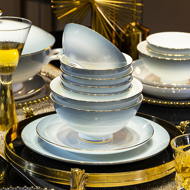 Household rice bowl and plate set 3 01
