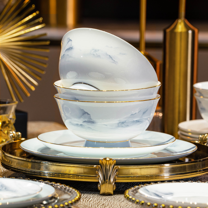 Chinese light luxury bowl set 13