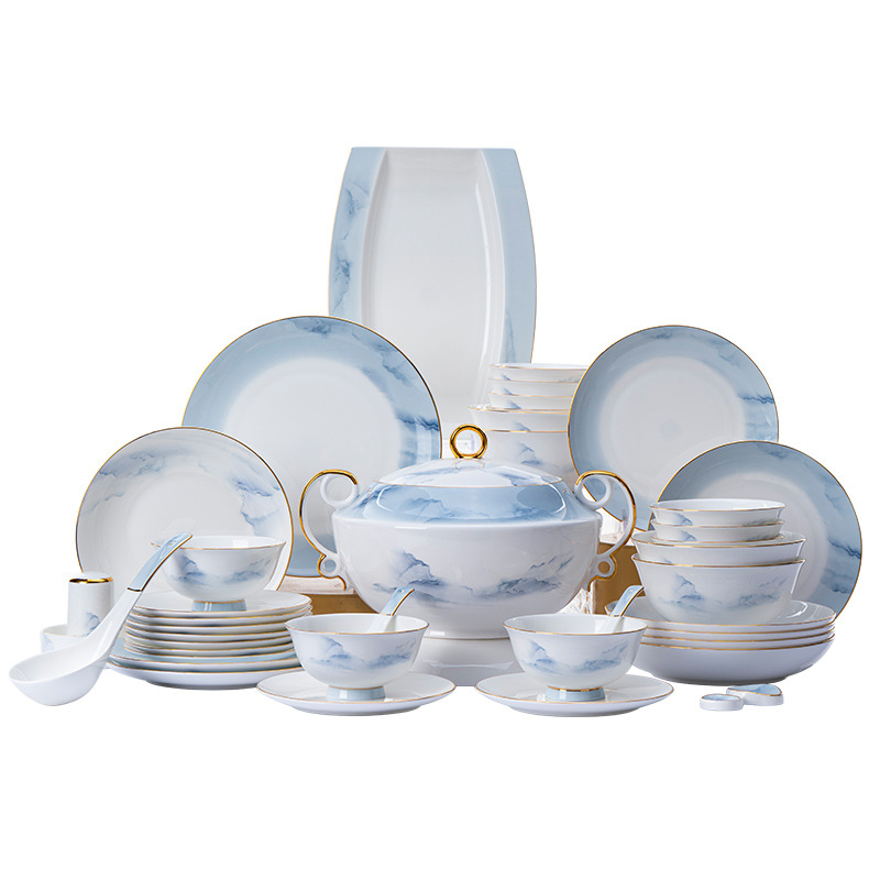 Chinese light luxury bowl set 13