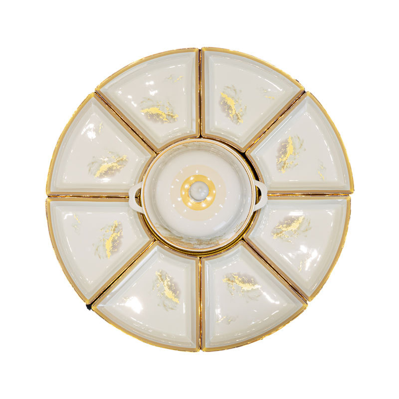 Reunion dinner fan-shaped plates and bowls 15 01