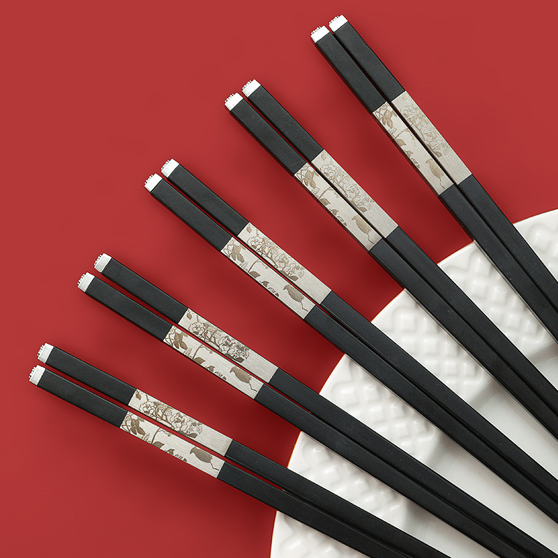Anti-slip and mildew-proof bone porcelain chopsticks 43 01