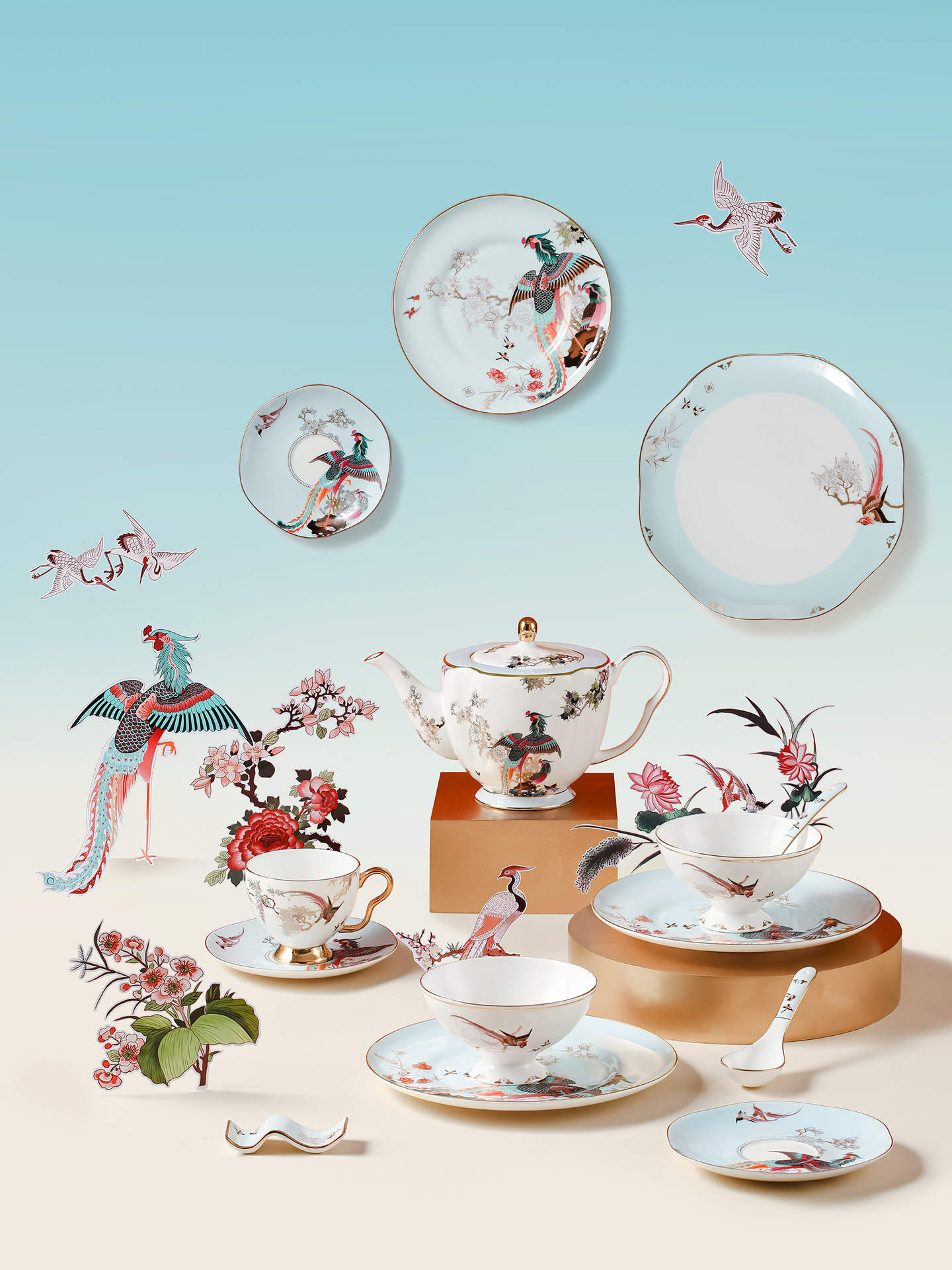 Birds and Phoenix coffee cup high-end and exquisite 21 01