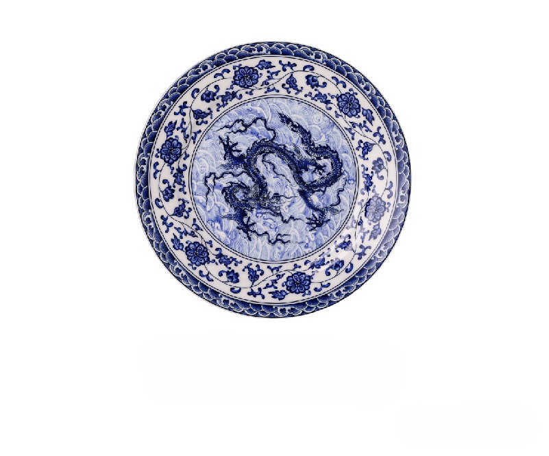 Blue and white porcelain household plate 31 01