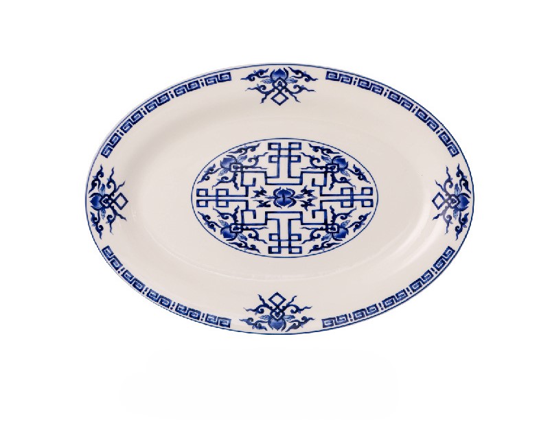 Chinese style high value blue and white tableware 34 02