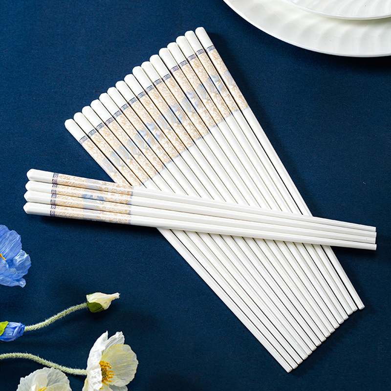 High-end luxury white bone porcelain chopsticks 45 02