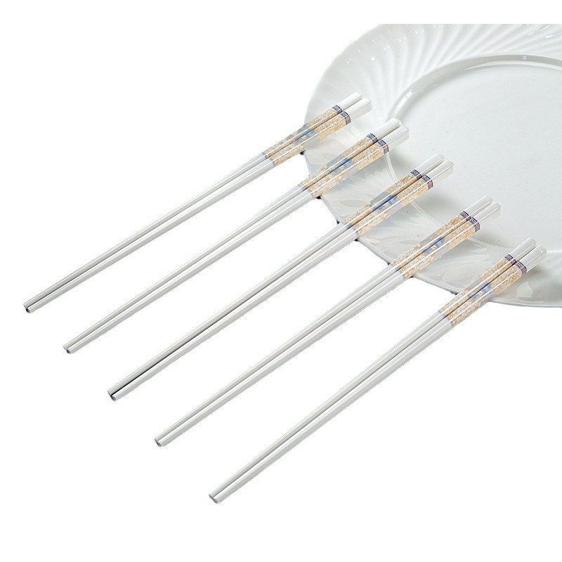 High-end luxury white bone porcelain chopsticks 45 01