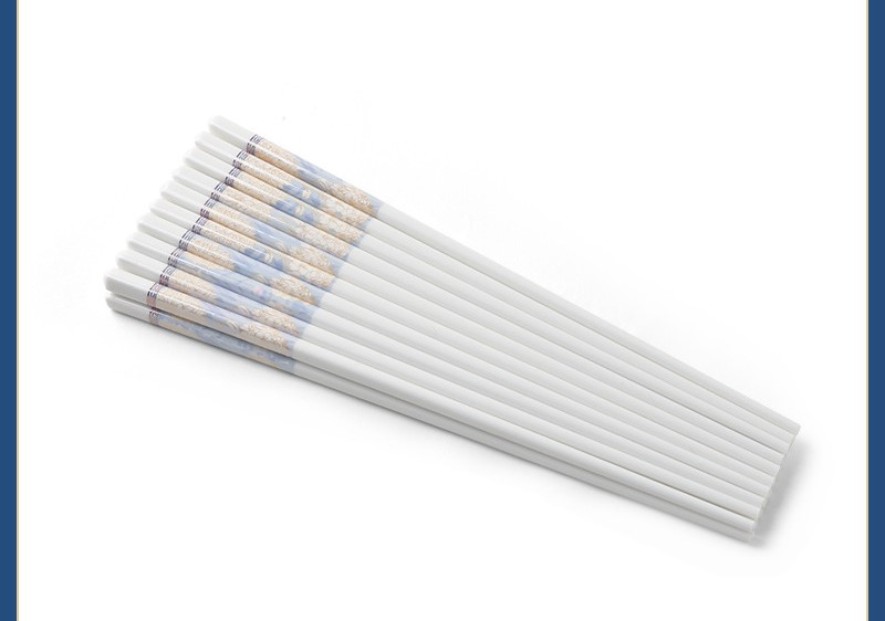 High-end luxury white bone porcelain chopsticks 45