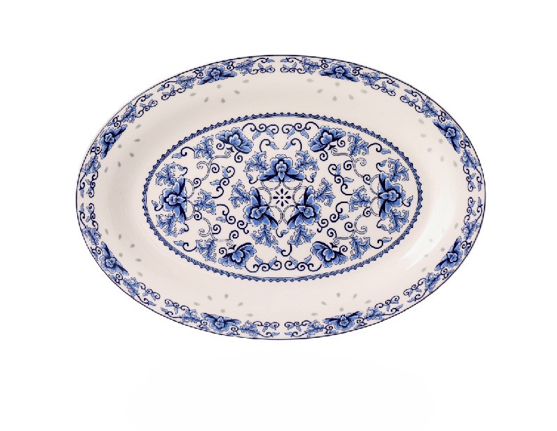 Underglaze colored ceramic dish for home use 40 02