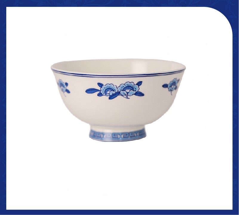 White camellia Chinese bowl 35