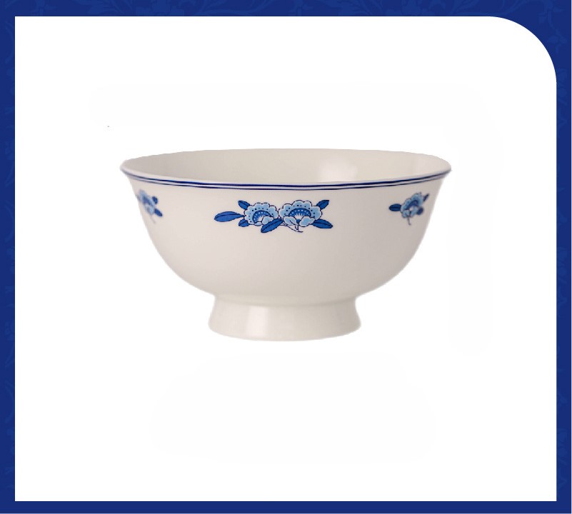 White camellia Chinese bowl 35