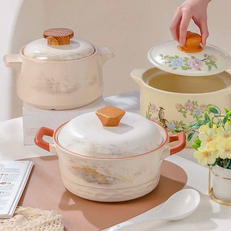 High temperature resistant ceramic casserole pot 56