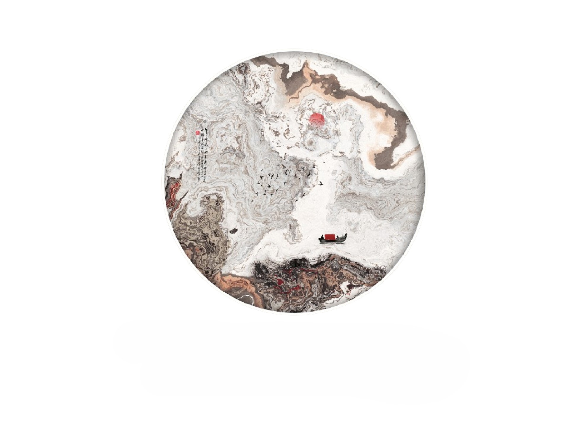 Ink landscape hanging painting ornament 60